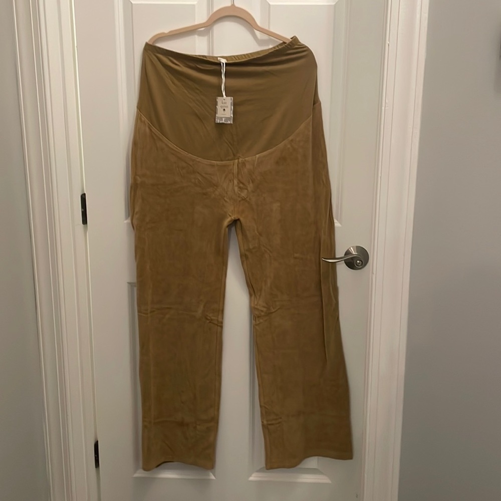 Kate Quinn Maternity Pants L Large Velour amazing
